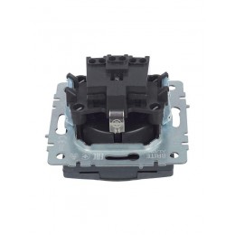 Розетка BRITE РСбш10-3-БрМ 16А IP20 с заземл. защ. шторки с крышкой механизм маренго IEK BR-R16-16-K35