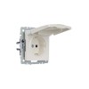 Розетка BRITE РСбш10-3-БрЖ 16А IP20 с заземл. защ. шторки с крышкой механизм жемчуж. IEK BR-R16-16-K36