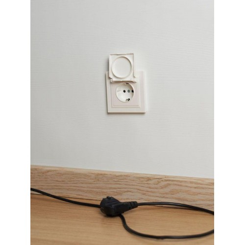 Розетка BRITE РСбш10-3-БрЖ 16А IP20 с заземл. защ. шторки с крышкой механизм жемчуж. IEK BR-R16-16-K36