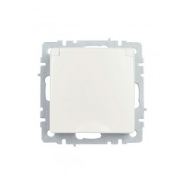 Розетка BRITE РСбш10-3-БрЖ 16А IP20 с заземл. защ. шторки с крышкой механизм жемчуж. IEK BR-R16-16-K36