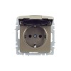 Розетка BRITE РСбш10-3-БрШ 16А IP20 с заземл. защ. шторки с крышкой механизм шампань IEK BR-R16-16-K37