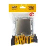 Розетка BRITE РСбш10-3-БрШ 16А IP20 с заземл. защ. шторки с крышкой механизм шампань IEK BR-R16-16-K37