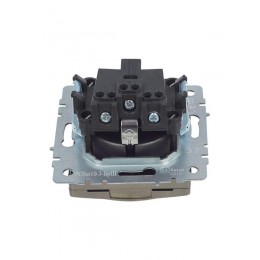 Розетка BRITE РСбш10-3-БрШ 16А IP20 с заземл. защ. шторки с крышкой механизм шампань IEK BR-R16-16-K37