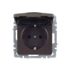 Розетка BRITE РСбш10-3-БрТБ 16А IP20 с заземл. защ. шторки с крышкой механизм бронза IEK BR-R16-16-K45