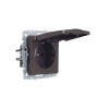 Розетка BRITE РСбш10-3-БрТБ 16А IP20 с заземл. защ. шторки с крышкой механизм бронза IEK BR-R16-16-K45