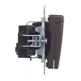 Розетка BRITE РСбш10-3-БрТБ 16А IP20 с заземл. защ. шторки с крышкой механизм бронза IEK BR-R16-16-K45