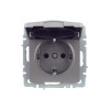 Розетка BRITE РСбш10-3-БрС 16А IP20 с заземл. защ. шторки с крышкой механизм сталь IEK BR-R16-16-K46
