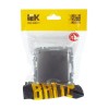 Розетка BRITE РСбш10-3-БрС 16А IP20 с заземл. защ. шторки с крышкой механизм сталь IEK BR-R16-16-K46