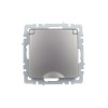 Розетка BRITE РСбш10-3-БрС 16А IP20 с заземл. защ. шторки с крышкой механизм сталь IEK BR-R16-16-K46