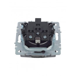 Розетка BRITE РСбш10-3-БрС 16А IP20 с заземл. защ. шторки с крышкой механизм сталь IEK BR-R16-16-K46