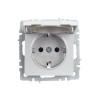 Розетка BRITE РСбш10-3-БрА 16А IP20 с заземл. защ. шторки с крышкой механизм алюм. IEK BR-R16-16-K47