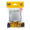 Розетка BRITE РСбш10-3-БрА 16А IP20 с заземл. защ. шторки с крышкой механизм алюм. IEK BR-R16-16-K47