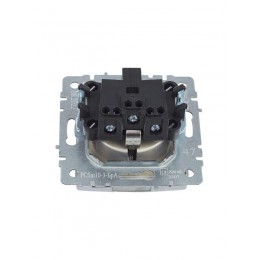 Розетка BRITE РСбш10-3-БрА 16А IP20 с заземл. защ. шторки с крышкой механизм алюм. IEK BR-R16-16-K47