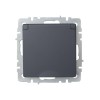 Розетка BRITE РСбш10-3-БрГ 16А IP20 с заземл. защ. шторки с крышкой механизм графит IEK BR-R16-16-K53