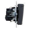 Розетка BRITE РСбш10-3-БрГ 16А IP20 с заземл. защ. шторки с крышкой механизм графит IEK BR-R16-16-K53