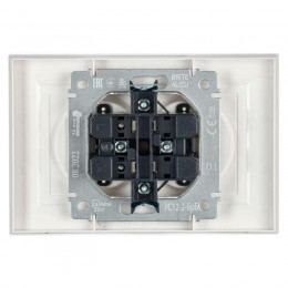 Розетка 2-м СП BRITE РС12-2-БрБ 10А в сборе без заземл. без защ. шторок бел. IEK BR-R20-10-K01-F