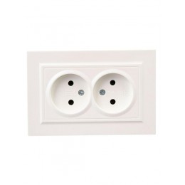 Розетка 2-м СП BRITE РС12-2-БрЖ 10А в сборе без заземл. без защ. шторок жемчуж. IEK BR-R20-10-K36-F