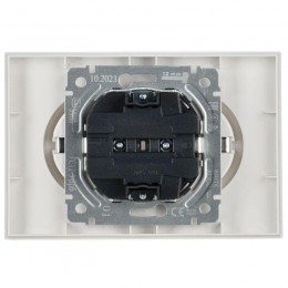 Розетка 2-м СП BRITE РС12-3-БрБ 16А в сборе с заземл. без защ. шторок бел. IEK BR-R21-16-K01-F