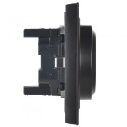 Розетка 2-м СП BRITE РС12-3-БрЧ 16А в сборе с заземл. без защ. шторок черн. IEK BR-R21-16-K02-F