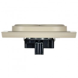 Розетка 2-м СП BRITE РС12-3-БрКр 16А в сборе с заземл. без защ. шторок беж. IEK BR-R21-16-K10-F