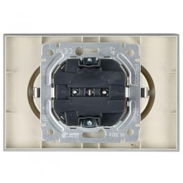 Розетка 2-м СП BRITE РС12-3-БрА 16А в сборе с заземл. без защ. шторок алюм. IEK BR-R21-16-K47-F