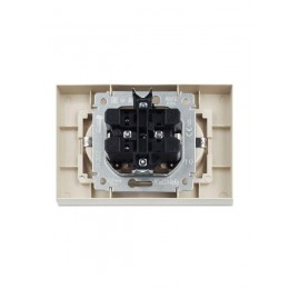 Розетка 2-м СП BRITE РСш12-3-БрКр 16А в сборе с заземл. защ. шторки беж. IEK BR-R24-16-K10-F
