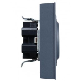 Розетка 2-м СП BRITE РСш12-3-БрМ 16А в сборе с заземл. защ. шторки маренго IEK BR-R24-16-K35-F