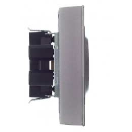 Розетка 2-м СП BRITE РСш12-3-БрС 16А в сборе с заземл. защ. шторки сталь IEK BR-R24-16-K46-F