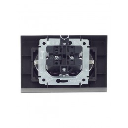 Розетка 2-м СП BRITE РСш12-3-БрС 16А в сборе с заземл. защ. шторки сталь IEK BR-R24-16-K46-F