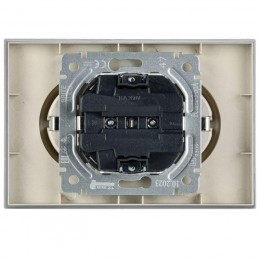 Розетка 2-м СП BRITE РСш12-3-БрА 16А в сборе с заземл. защ. шторки алюм. IEK BR-R24-16-K47-F
