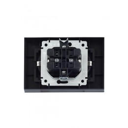 Розетка 2-м СП BRITE РСш12-3-БрГ 16А в сборе с заземл. защ. шторки графит IEK BR-R24-16-K53-F