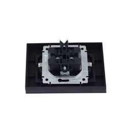 Розетка 2-м СП BRITE РСш12-3-БрГ 16А в сборе с заземл. защ. шторки графит IEK BR-R24-16-K53-F