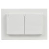 Розетка 2-м СП BRITE РСбш12-3-44-БрБ 16А в сборе IP44 с крышкой бел. IEK BR-R26-16-44-K01-F