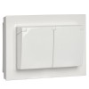 Розетка 2-м СП BRITE РСбш12-3-44-БрБ 16А в сборе IP44 с крышкой бел. IEK BR-R26-16-44-K01-F