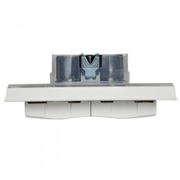 Розетка 2-м СП BRITE РСбш12-3-44-БрБ 16А в сборе IP44 с крышкой бел. IEK BR-R26-16-44-K01-F