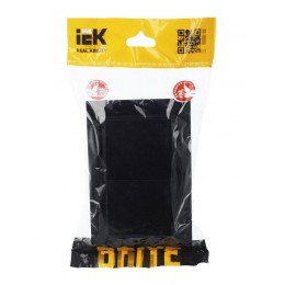 Розетка 2-м СП BRITE РСбш12-3-44-БрЧ 16А в сборе IP44 с крышкой черн. IEK BR-R26-16-44-K02-F