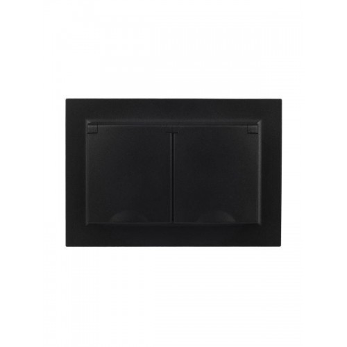 Розетка 2-м СП BRITE РСбш12-3-44-БрЧ 16А в сборе IP44 с крышкой черн. IEK BR-R26-16-44-K02-F