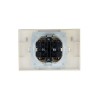 Розетка 2-м СП BRITE РСбш12-3-44-БрКр 16А в сборе IP44 с крышкой беж. IEK BR-R26-16-44-K10-F