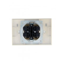Розетка 2-м СП BRITE РСбш12-3-44-БрКр 16А в сборе IP44 с крышкой беж. IEK BR-R26-16-44-K10-F