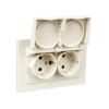 Розетка 2-м СП BRITE РСбш12-3-44-БрКр 16А в сборе IP44 с крышкой беж. IEK BR-R26-16-44-K10-F