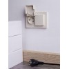 Розетка 2-м СП BRITE РСбш12-3-44-БрКр 16А в сборе IP44 с крышкой беж. IEK BR-R26-16-44-K10-F