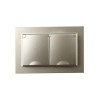 Розетка 2-м СП BRITE РСбш12-3-44-БрШ 16А в сборе IP44 с крышкой шампань IEK BR-R26-16-44-K37-F