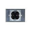 Розетка 2-м СП BRITE РСбш12-3-44-БрШ 16А в сборе IP44 с крышкой шампань IEK BR-R26-16-44-K37-F