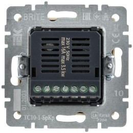 Термостат электронный с индик. BRITE СП IP20 ТС10-1-БрКр механизм беж. IEK BR-RT11-K10