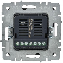 Термостат электронный с индик. BRITE СП IP20 ТС10-1-БрМ механизм маренго IEK BR-RT11-K35