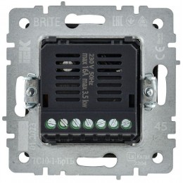 Термостат электронный с индик. BRITE СП IP20 ТС10-1-БрТБ темная механизм бронза IEK BR-RT11-K45