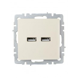 Розетка BRITE USB A+A 3.1А РЮ10-1-БрКр механизм беж. IEK BR-U21-D31-K10