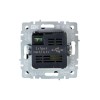 Розетка BRITE USB A+A 3.1А РЮ10-1-БрС механизм сталь IEK BR-U21-D31-K46