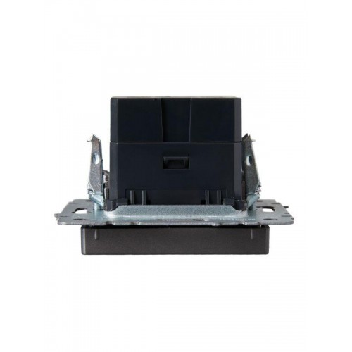 Розетка BRITE USB A+A 3.1А РЮ10-1-БрС механизм сталь IEK BR-U21-D31-K46