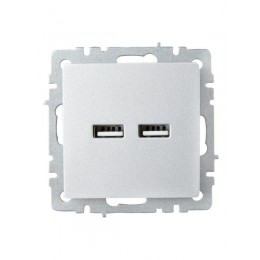 Розетка BRITE USB A+A 3.1А РЮ10-1-БрА механизм алюм. IEK BR-U21-D31-K47